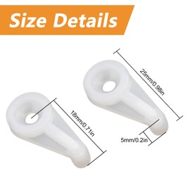 Morobor 50PCS Glass Retainer Clips Kit, 4mm Glass Clip Glass Cabinet Clips with Screws for Fixing Glass Cabinet Doors (White with Color Plating Screw)