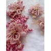 3 Pcs/Set Crystal Three-Dimensional Flower Decoration Patch Trim Shiny Hand-Stitched