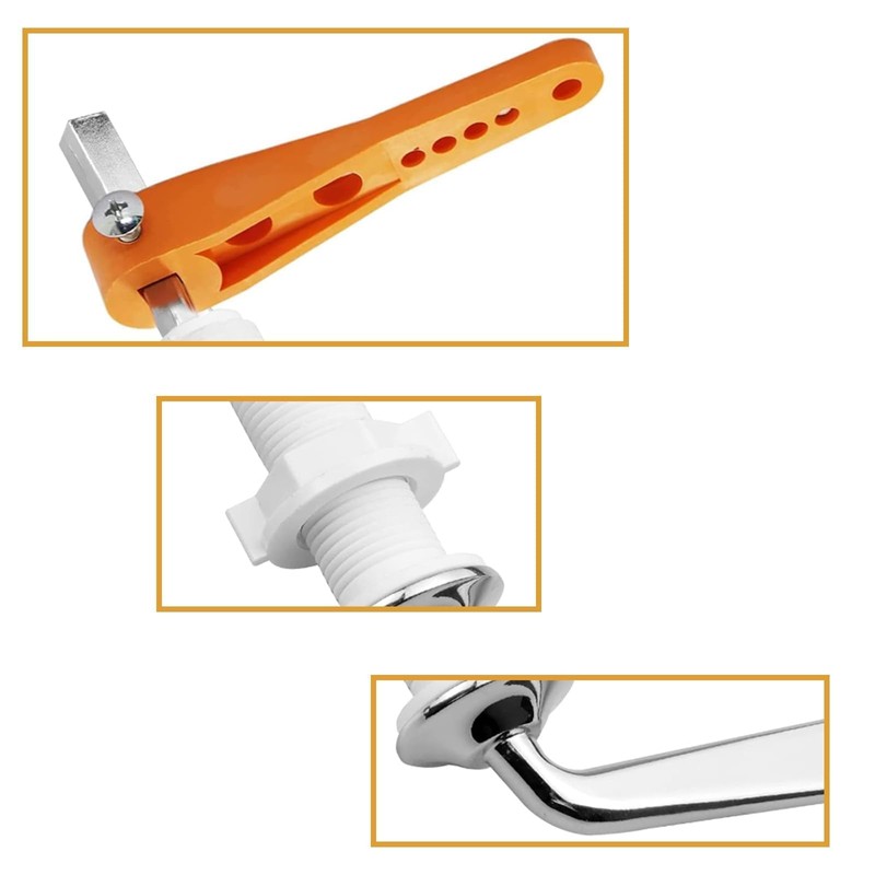 GIONAR Toilet Flush Handle Replacement, Universal Alloy Toilet Flush Lever,