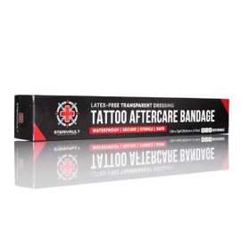 Sterivault 12" Latex-Free Tattoo Aftercare Bandage, 3 Yards Long, Sterile, Waterproof, Glossy