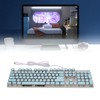 Blue Switch Mechanical Keyboard 104 Keys Backlight Ergonomic Retro Steampunk