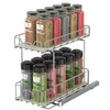 Simple Houseware 2-Tier Spice Rack Slide Out Wire Basket Drawer