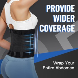 Jueachy Waist Trainer for Women Breathable Waist Trimmer Belly Band Stomach Shaper for Women Blk