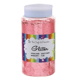 Craft and Party, Craft Glitter for Craft and Decoration 1 Pound Bottled (Chunky - 1/24", 0.040",1mm, Light Pink)