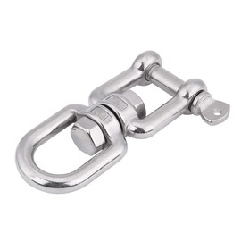 Swivel Stainless Steel Lifter Ball Bearing Swivel Shackle Heavy Duty 304 Swivel Ring Snap Anchor Roller Shackle Device for Lifting (10 mm)