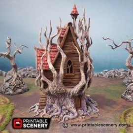 Tabletop Terrain Feywild Bower - Ruined Fantasy Building - Fantasy Tabletop Terrain  - 32mm