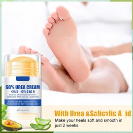ASMAYSA 60% Urea Foot Cream, Lotion Stick Balm, Hand and Foot Cream Urea Moisturizer, Heel Stick Cream 60 Percent for Feet Maximum Strength, Heel Balm for Dry Cracked Feet, 40G 1Pc