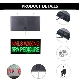 Nails LED Open Sign for Business, Nails LED Sign for Business Nail Salon Open Window Signs Nail SPA Pedicure Signs Light for Wall Decor. 24”x 12”