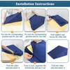 NEPPT Wedge Pillow Cover Quilted Triangle Incline Bed Wedge Pillowcase