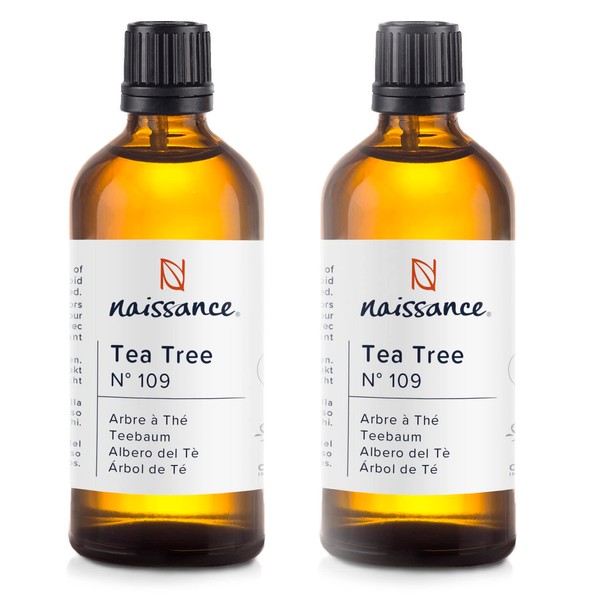 Naissance Tea Tree Oil (No. 109), 200 ml (2 x 100 ml), 100% Unadulterated Essential Oil