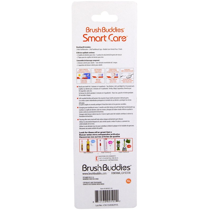 Smart Care Brush Buddies 4 pk.Toothbrushes by Brush Buddies