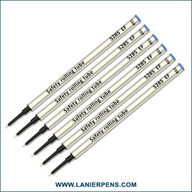 Pack of 6 - Schmidt 5285 EF Extra Fine Metal Rollerball Refill Blue Ink Fine Tip