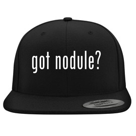 got Nodule? - Embroidered Structured Flat Bill Hat | Trendy Baseball Cap for Men and Women | Modern Cap in Snapback Closure | Black | One Size