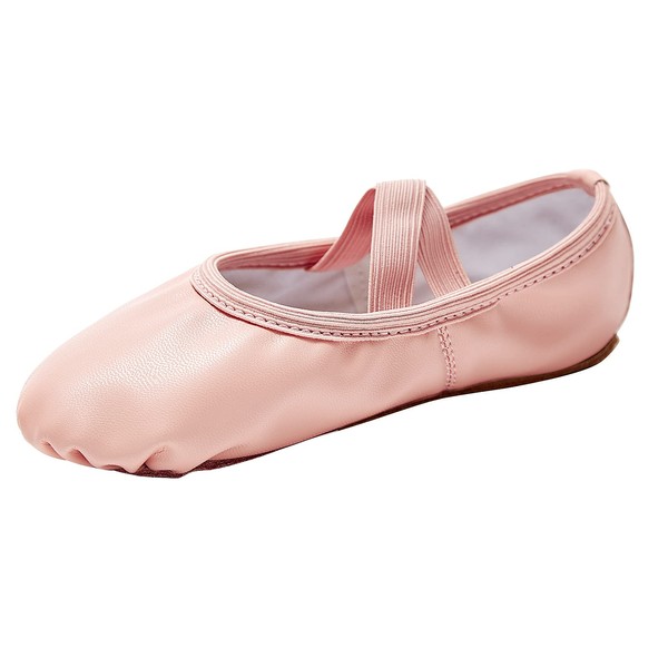 Stelle Ballet Shoes for Girls Toddler Dance Slippers PU Leather Ballerina Boys Shoes for Toddler/Little Kid/Big Kid/Women(Ballet Pink, 9MT)