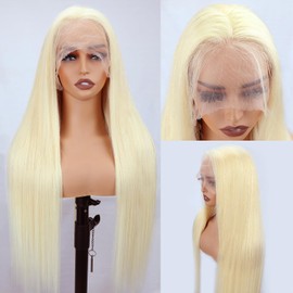 Jreitsere Blonde 613 Lace Front Wigs Human Hair Straight 13x4 Blonde Lace Frontal Wigs Brazilian Glueless Wig Pre Plucked with Baby Hair 22 Inch