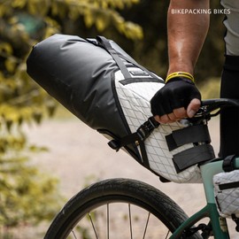 abamita Bike Seat Bag Bicycle Saddle Bag Waterproof Bike Bag Expandable Capacity Cycling Under Seat Pouch 14L for Mountain Road Biking and Commuting Trips (Black&White)