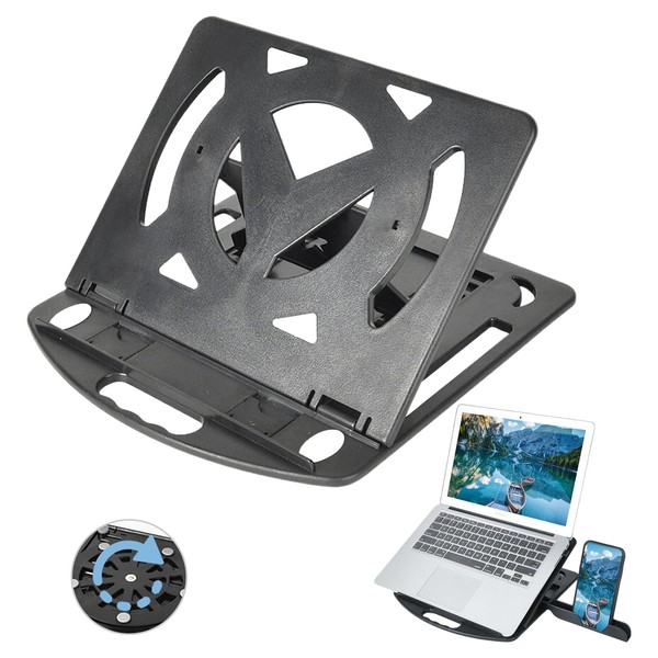 Zliger Laptop Stand with 360° Turntable, Foldable Laptop Stand Made