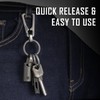 KeyUnity Titanium Quick Release Keyring, Side Pushing Key Ring, Round