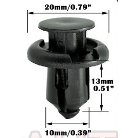Unbranded 20x Plastic PP Rivet Fastener Bumper Clip A Retainer Screw Fender Fit Honda