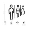 3DP Signs - Relief Symbols for Bathroom Men Women Disabled