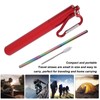 2Pcs Collapsible Metal Straw 304 Stainless Steel Drinking Travel Telescopic