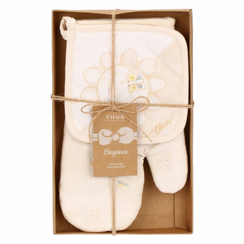 THUN Set of pot holders and pot holders, 100% cotton,