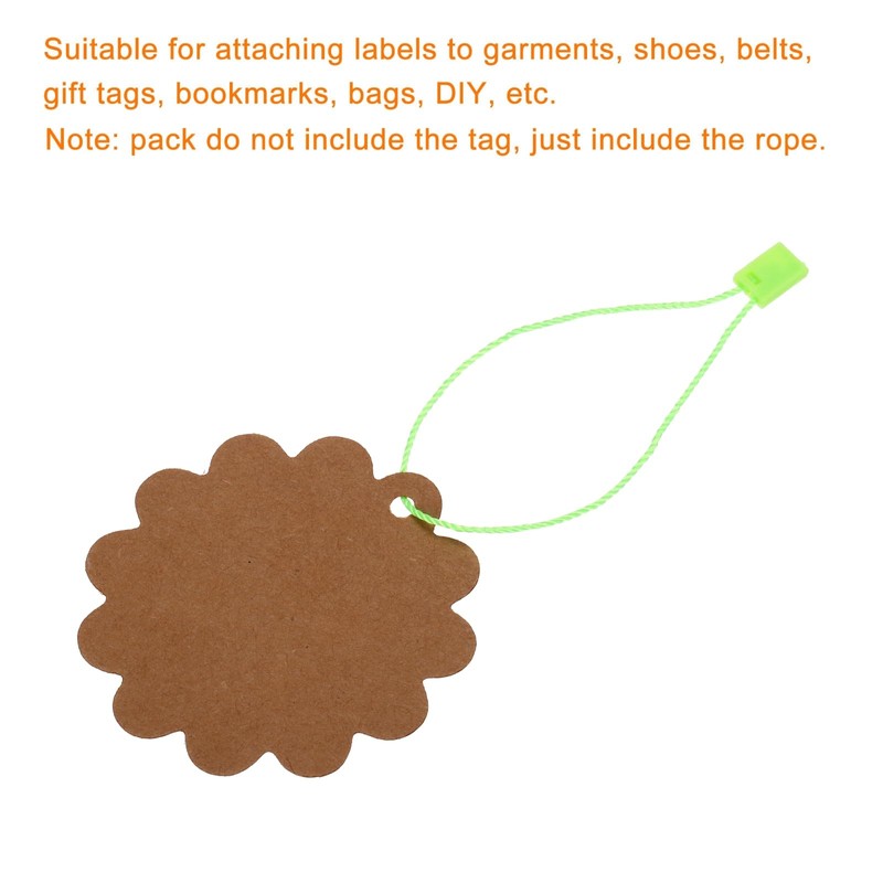 sourcing map 140Pcs Nylon Hang Tag String 6.7Inch Snap Lock