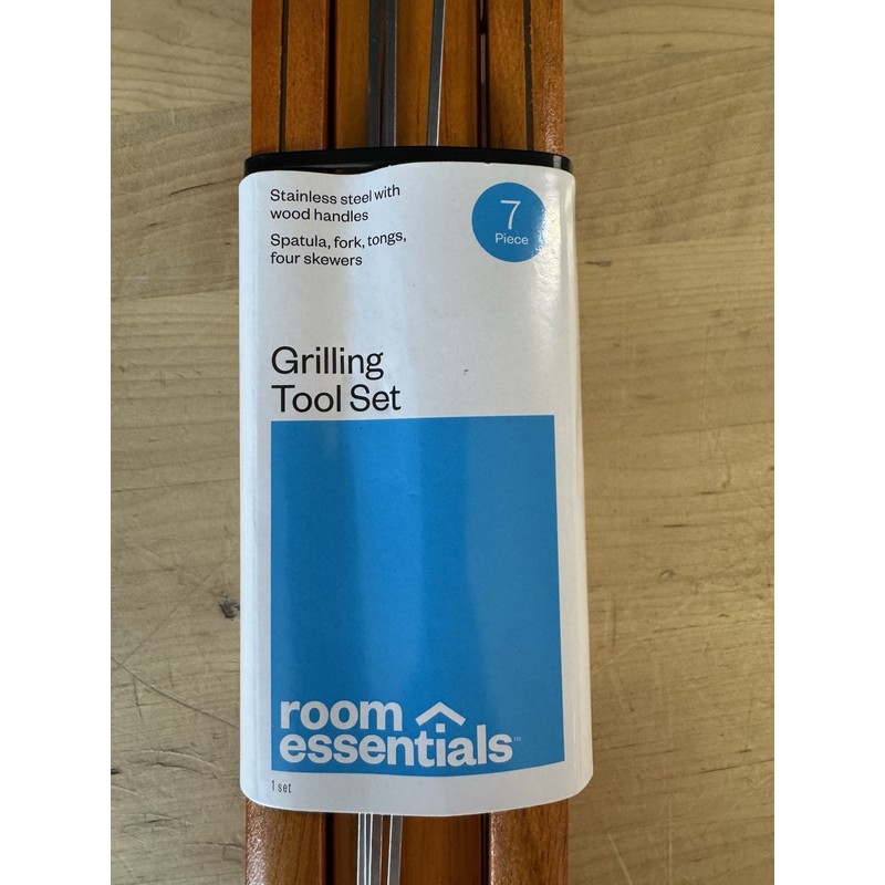 Room Essentials Stainless Steel Grilling Tool Set NEW 7 Piece