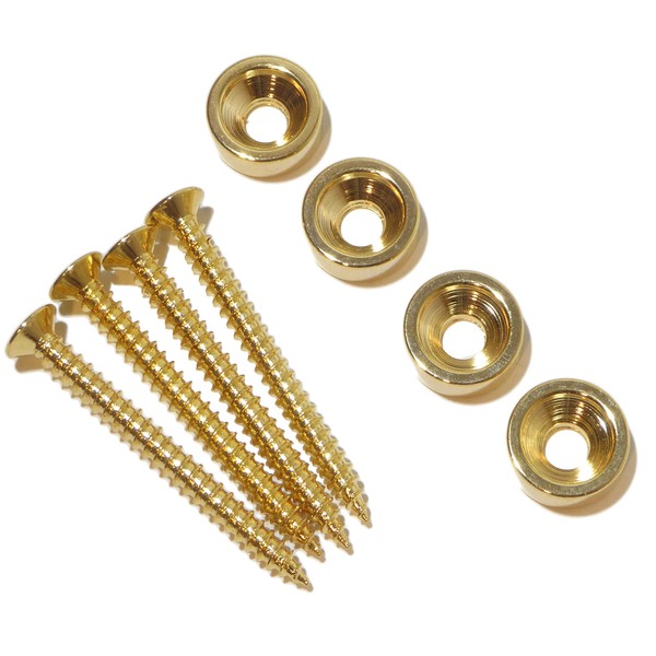 set of 4 guitar neck joint bushing/washers in gold including