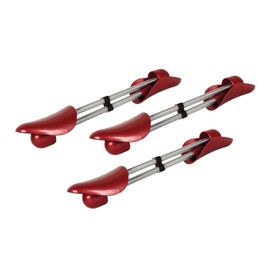 Kaps 3 Pairs of Quality Plastic Spiral Spring Shoe Trees for Women (UK 3-9, EU 36-42), red