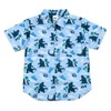 Godzilla Big Boys Matching Family Hawaiian Button Down Dress Shirt