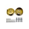 QCAA Extra Heavy Duty Premium Solid Brass Closet Pole Socket