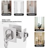 Malimali Pocket Door Lock with Key, Brushed Steel Pocket Door