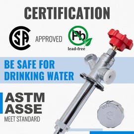 SUNGATOR 10 Inch Frost Free Sillcock, Anti-Siphon Outdoor Hose Valve, 1/2" PEX x 3/4" GHT Hose Bibb, No Lead Brass Garden Faucet/Spigot, Frost Proof Outdoor Water Faucet for PEX Pipe