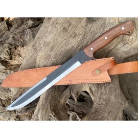 Carbon Steel CUSTOM HAND FORGED Carbon Steel BOOK OF ELI MACHETE SWORD with Leather Sheath