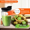 2Pcs Replacement 18oz Blender Cup with Sip Seal Lid for