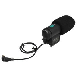 vhbw External Stereo Microphone Compatible with Canon EOS 760D, EOS 1000D, EOS M.