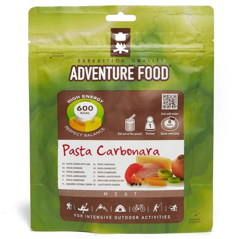 TREKMATES Adventure Food Pasta Carbonara Meal Camping Hiking Food, Grey,