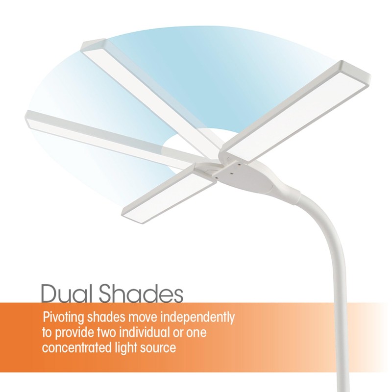 OttLite LED Desk Lamp with Dual Head & Bluetooth Speaker