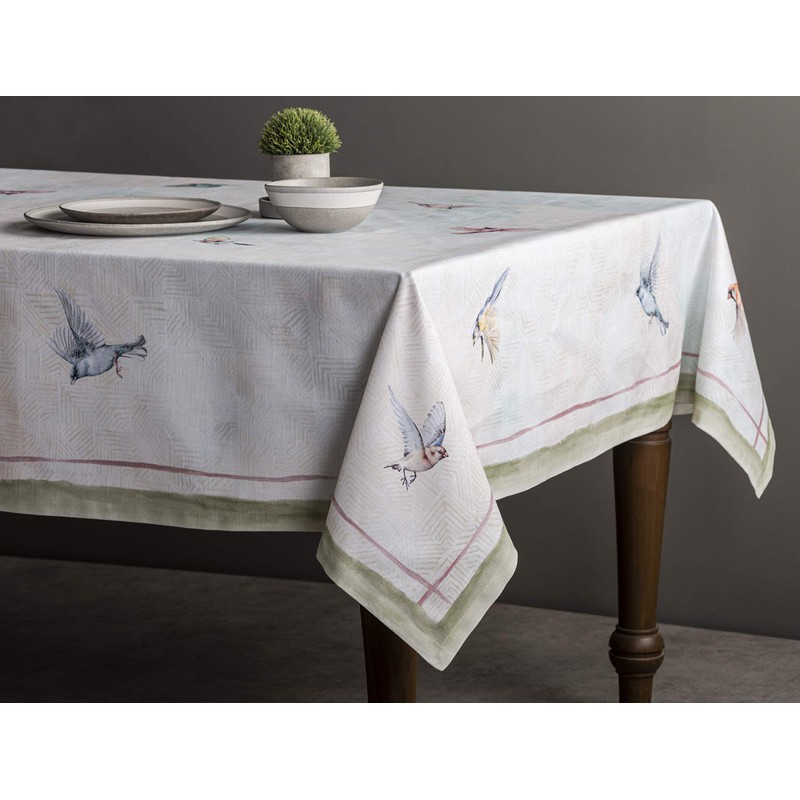 Maison d' Hermine Tablecloths 100% Cotton 140cm x 230cm Decorative