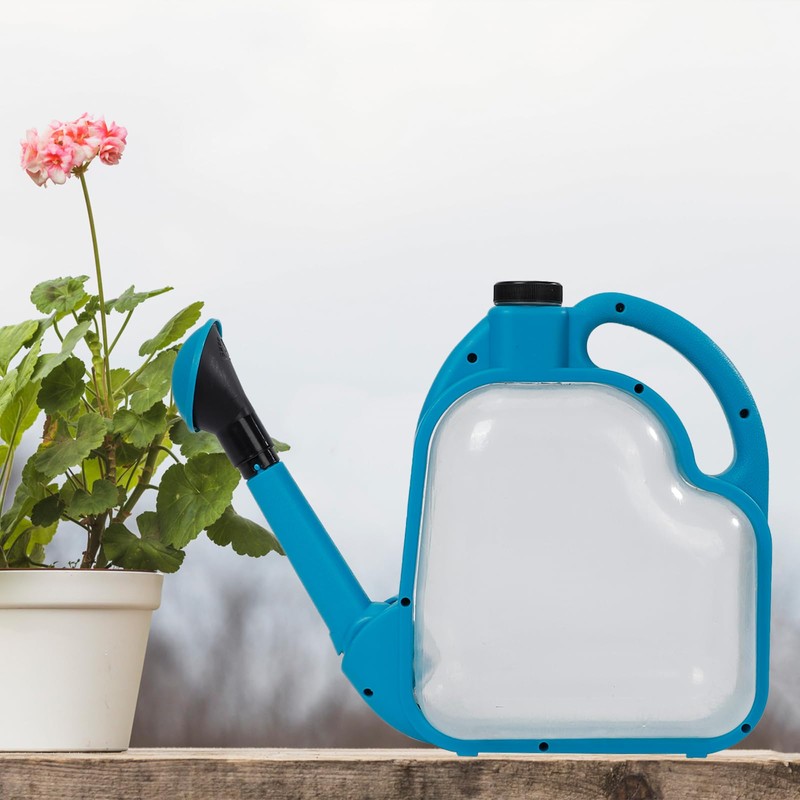 4L Foldable Clear Plastic Watering Can with Rotating Nozzle Long