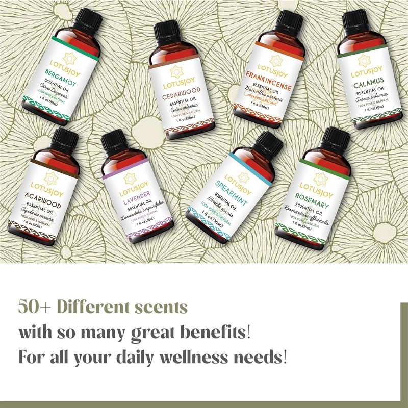 LOTUSJOY Camphor Oil, Pure Natural Camphor Essential Oil for Diffuser,