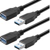 Pasow Paquete de 2 cables de extensión USB 3.0 SuperSpeed