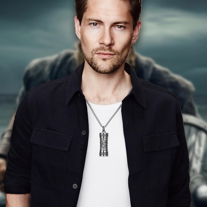 OIDEA St Michael Urn Necklace for Ashes: Archangel Michael Ashes