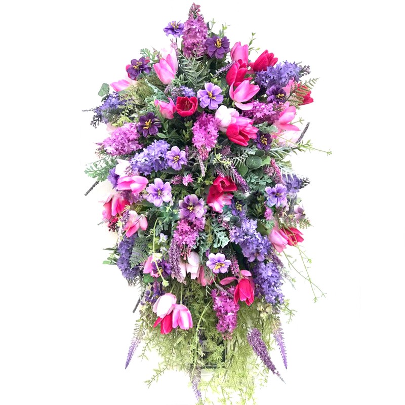 Artificial Flower Wreath Wreath with Lilacs Hyacinths Hydrangeas Spring Summer