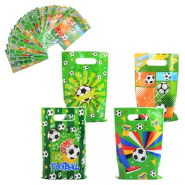 Soccer Snack Bags for Team 30 Pcs, Plastic Soccer Goodie Goody Treat Snack Candy Bags, Sturdy Soccer Birthday Party Favors Bags, Soccer Themed Goodie Bags, Green