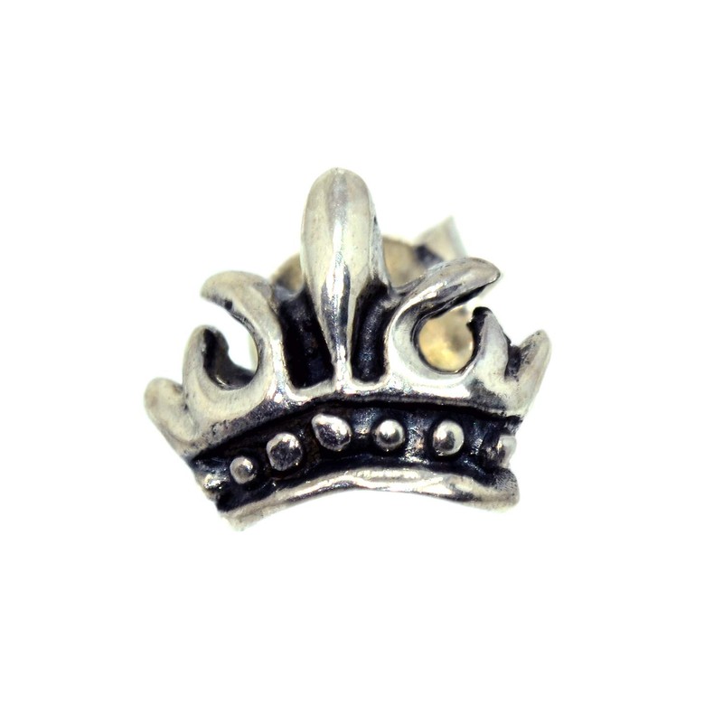 [Silver 925] 片耳 Earrings Punk Rock Gothic Crown Men's Women's;
