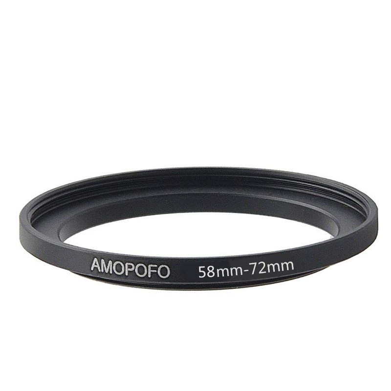58 mm to 72 mm metal filter ring, 58-72 mm