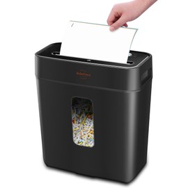 Paper Shredder for Home Use,VidaTeco 6-Sheet Cross-Cut Shredder,Also Shred Card/Clip/Staple,P-4 Higher Security,Small Document Shredder for Office,Paper Shredder Heavy Duty with Jam Proof,3.04-Gal Bin