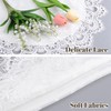 URROMA Round Lace Doily, 60cm*60cm White Table Cover with Lace